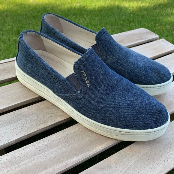 🔥PRADA Denim Slip-On Sneakers🔥 37.5 - Picture 3 of 13